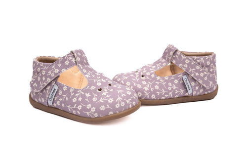 Ava Blossom Kids' Barefoot Mary Janes | Floral T-Strap Toddler Shoes by ozznekshoes