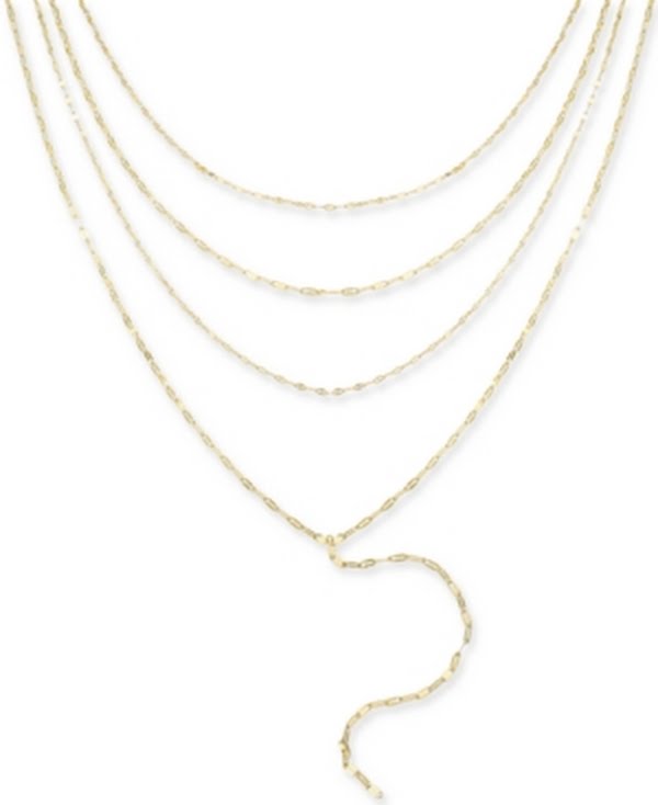 Inc International Concepts Gold-Tone Shimmer Chain Multi-Row Necklace, 16 + 3"" by Vanessa Jane