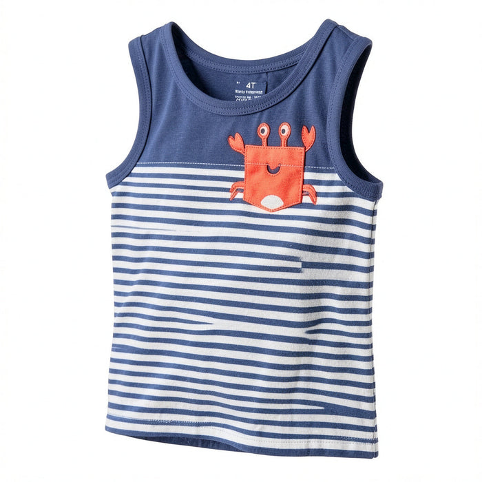 First Impressions Toddler Girls Tank Top with Crab Pocket, Size 4T by Vanessa Jane