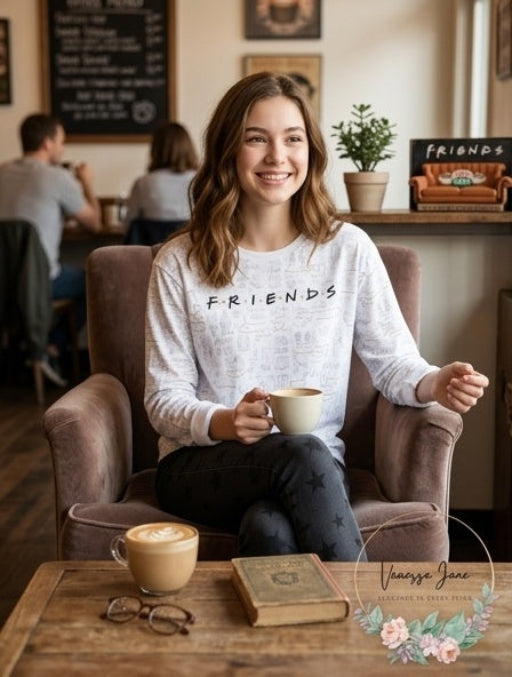 Warner Brothers Juniors Friends Graphic T-Shirt by Vanessa Jane
