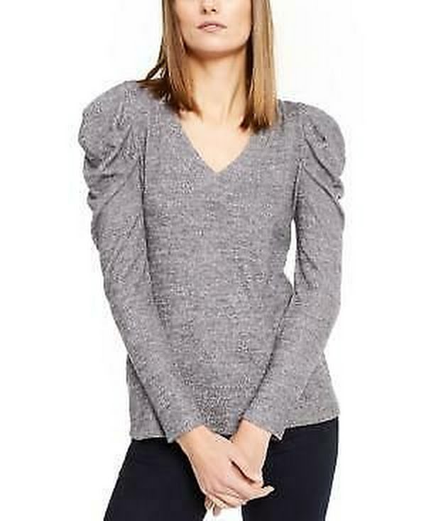 INC Womens Ribbed V-Neck T-Shirt, Size Large by Vanessa Jane