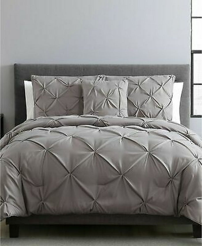 Vcny Home Carmen 3-PC. Ruched Queen Duvet Cover Set Bedding by Vanessa Jane