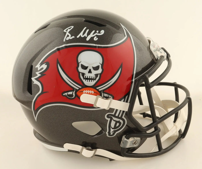 Baker Mayfield Signed Buccaneers Full-Size Speed Helmet (Beckett) Beckett Witnessed by Price Is Right Miami