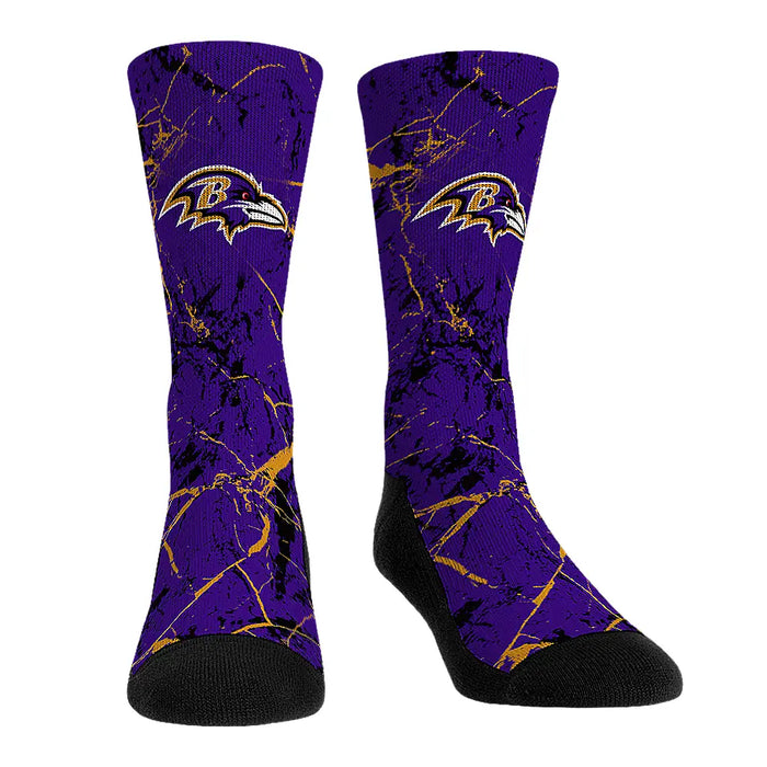Baltimore Ravens - Cracked Marble by Rock 'Em Socks