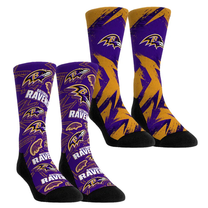 Baltimore Ravens - Game Day 2-Pack by Rock 'Em Socks