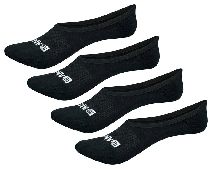 Super Low Cut No Show Bamboo Rayon Socks - 4 Pair by Bamboo Sports