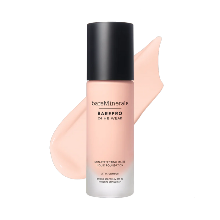 bareMinerals BarePro 24HR Wear Skin-Perfecting Matte Liquid Foundation Mineral SPF 20 by Nava Beauty
