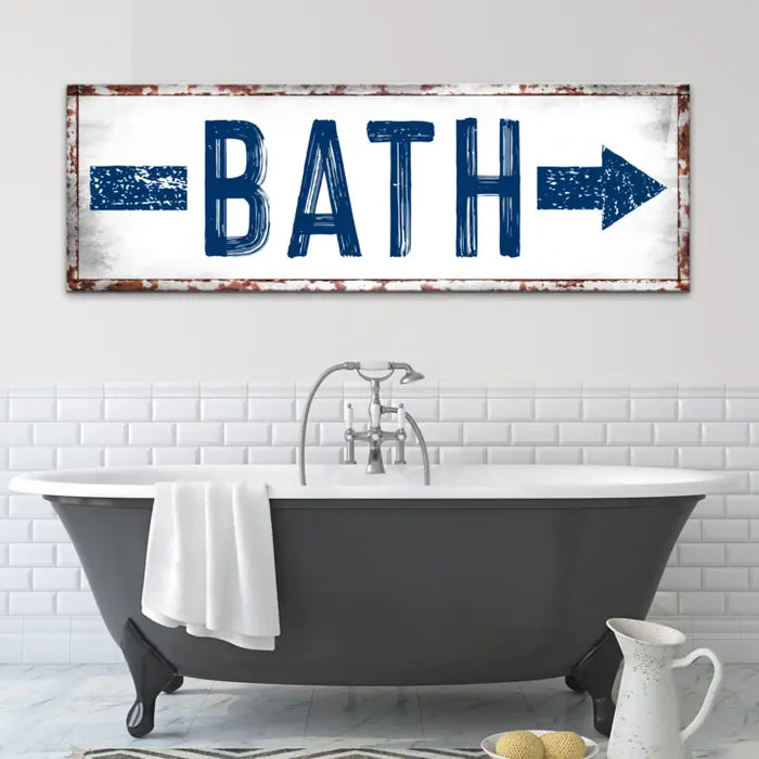 Bath Arrow Sign by Tailored Canvases