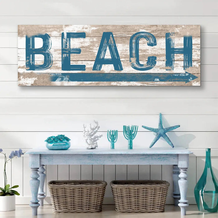 Beach House Sign V by Tailored Canvases
