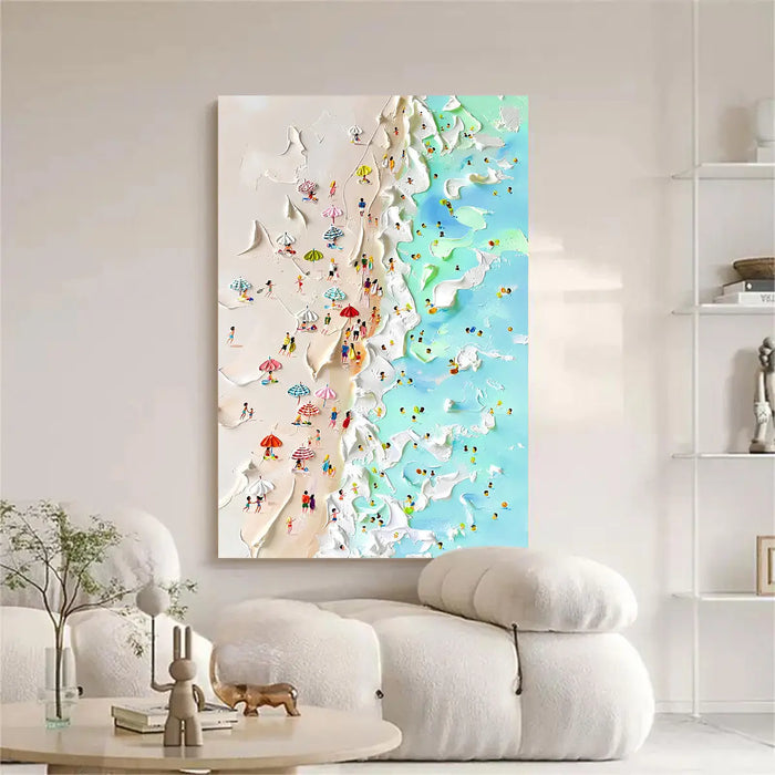 Beachfront Painting Coastal Wall Art by Tailored Canvases