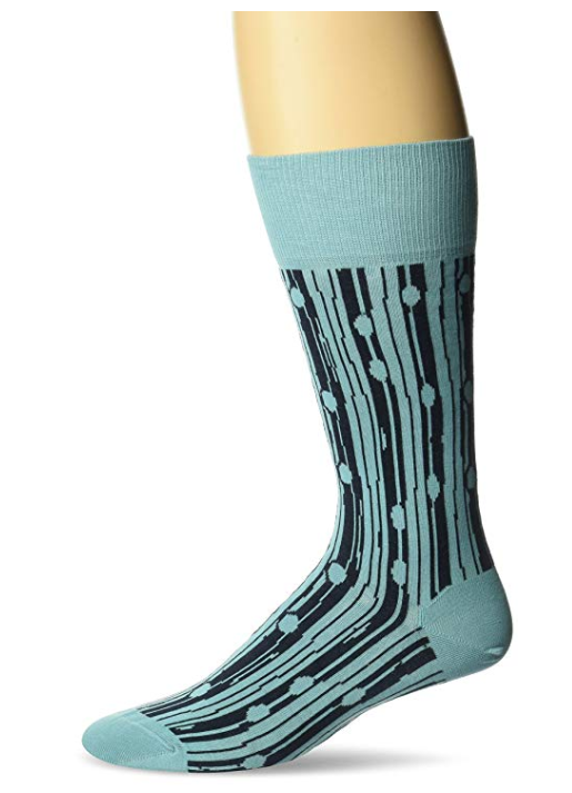 Ozone Men's Blue Dress Socks, Size 10-13 by Vanessa Jane