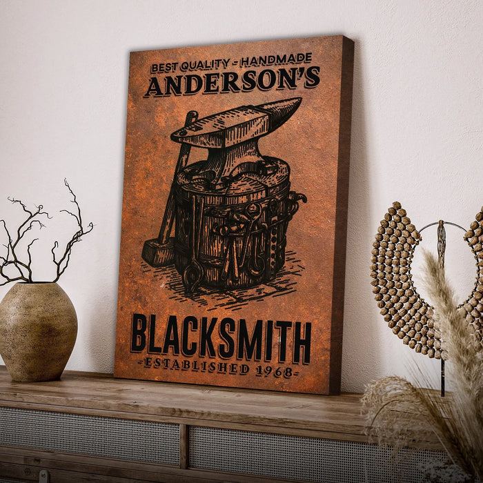Best Quality Handmade Blacksmith Sign by Tailored Canvases