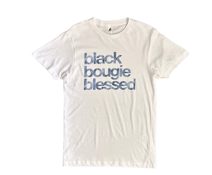Black Bougie Blessed T-Shirt - Denim Illusion by The House of Stylez
