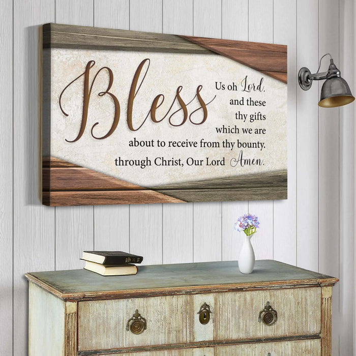 Bless Us Oh Lord Faith Sign IV by Tailored Canvases