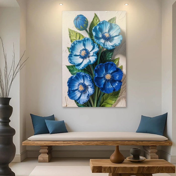 Blue Blossom Bouquet Wall Art by Tailored Canvases