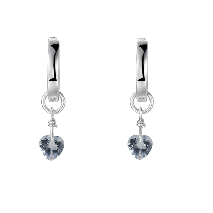 Blue Topaz Heart Earrings by Fine Color Jewels