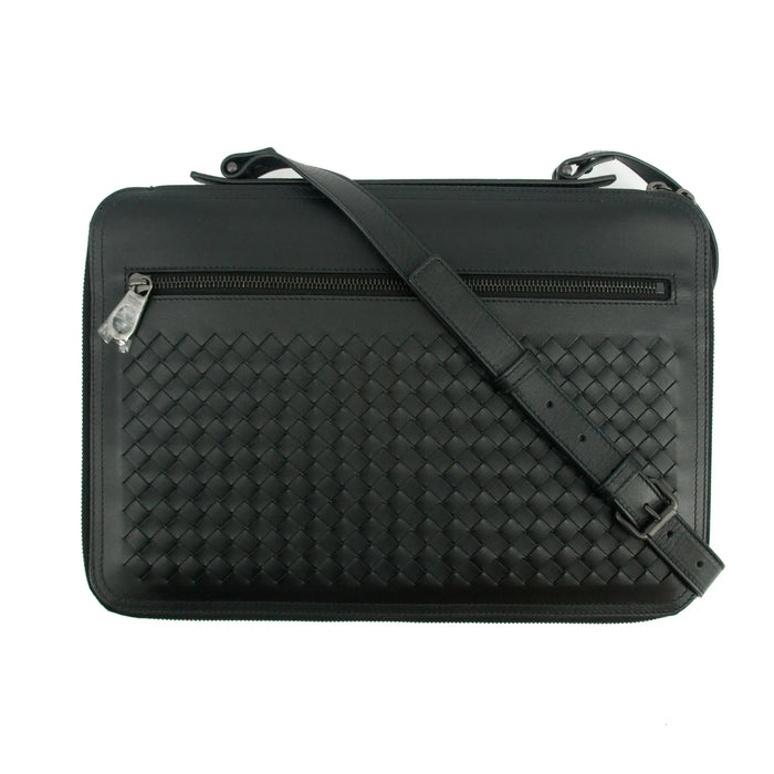 Bottega Veneta Intrecciato Black Zip Around Breifcase Bag #2866 by Bolt Boutique