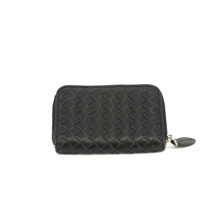 Bottega Veneta Intrecciato Black Zip Coin Pouch #3708 by Bolt Boutique