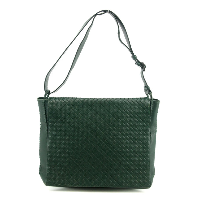 Bottega Veneta Intrecciato Quilted Green Messenger Bag #3646 by Bolt Boutique
