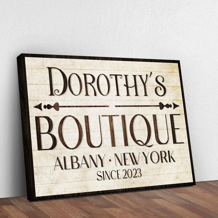 Boutique Sign IV by Tailored Canvases