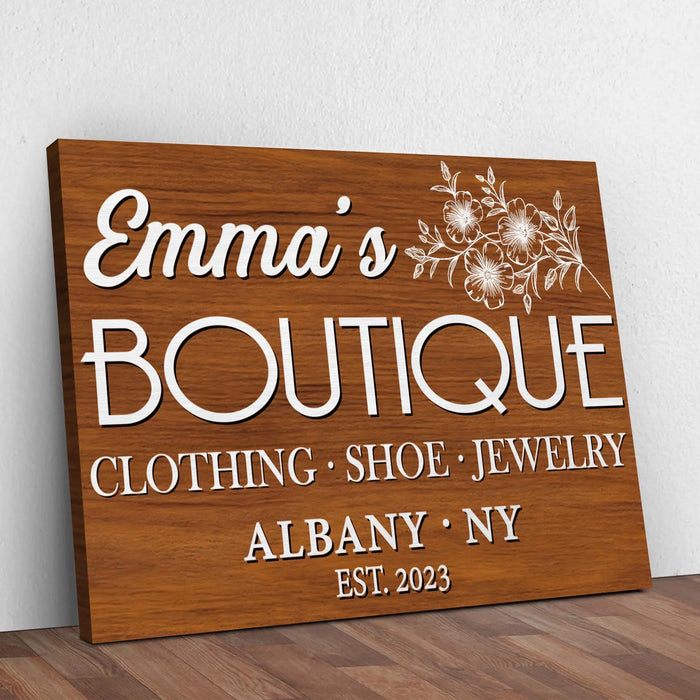 Boutique Sign V by Tailored Canvases