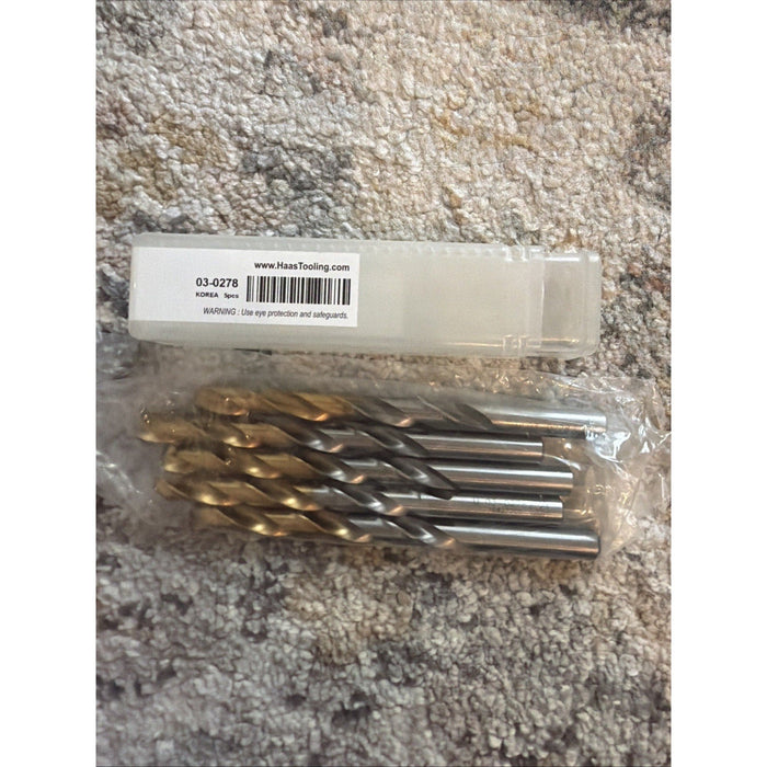 Haas Drill Bits 03-0278 TiN Coated Jobber Drills – Set of 5 by Price Is Right Miami