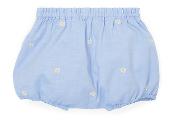 Ralph Lauren Blue Daisy Bloomer,Size 9 Months by Vanessa Jane