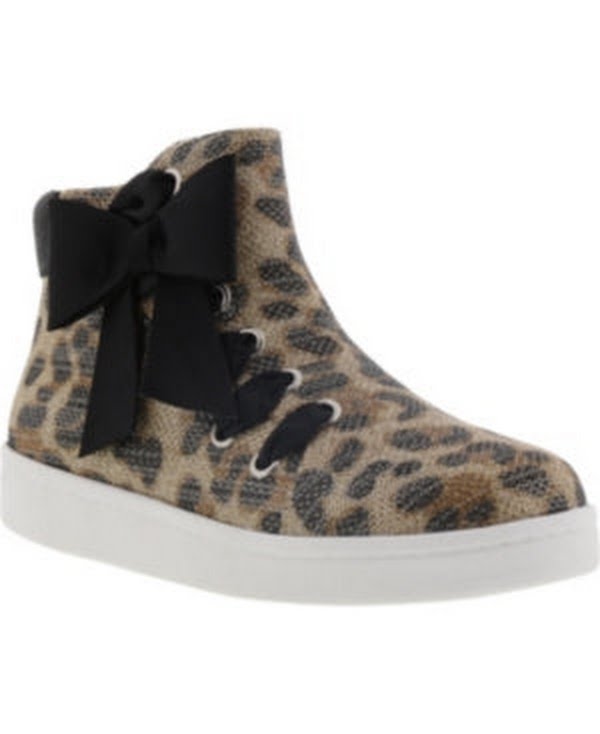 Kenneth Cole Reaction Children Shoes Cosmic Bow Fabric, Size 3Y/Leopard by Vanessa Jane