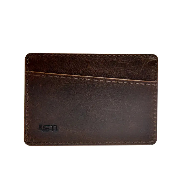 Cambridge Slim Full-Grain Leather Card Wallet with RFID Protection by MiamiLeathers.com