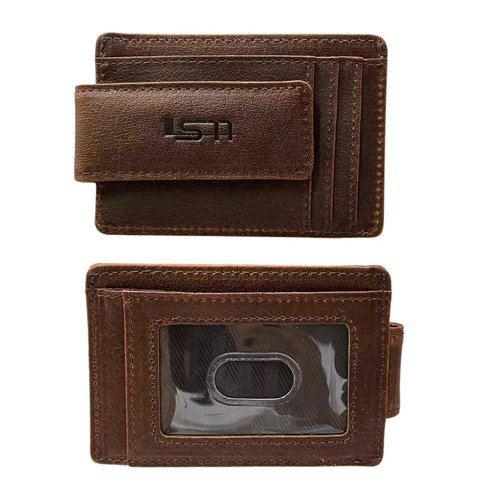 Cambridge Slim Full-Grain Leather Money Clip Wallet with RFID Protection by MiamiLeathers.com