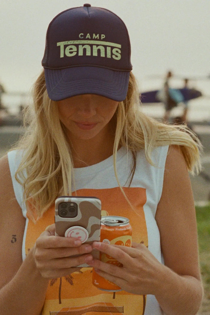 Camp Tennis Trucker Hat by Ace The Moon