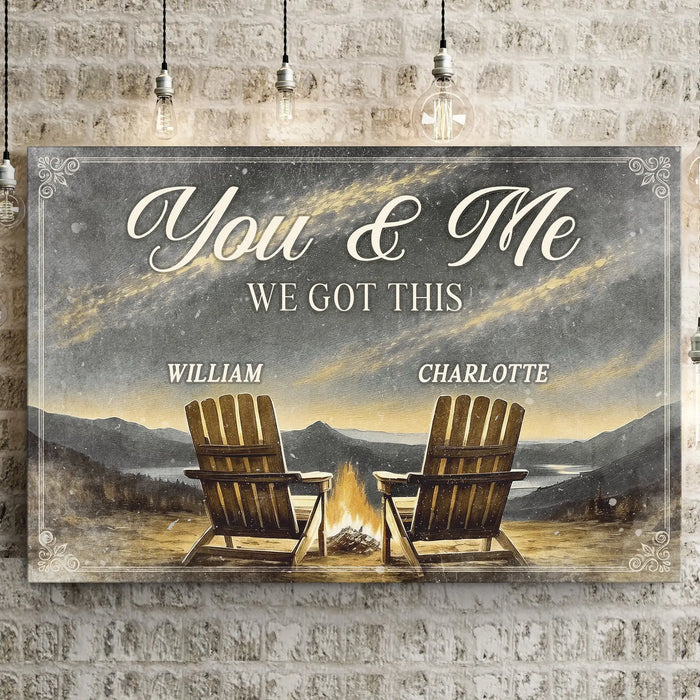 Camping Themed We Got This Couple Sign by Tailored Canvases