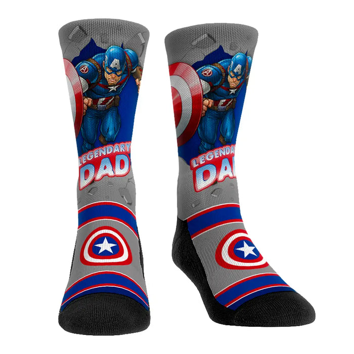 Captain America - Legendary Dad by Rock 'Em Socks