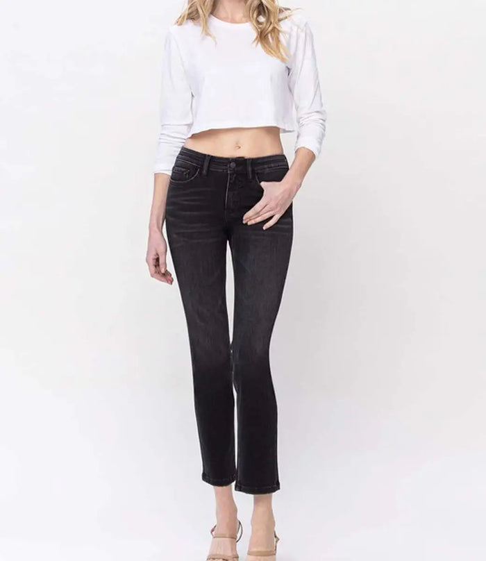 Carlene Mid Rise Slim Straight by Boutique 23