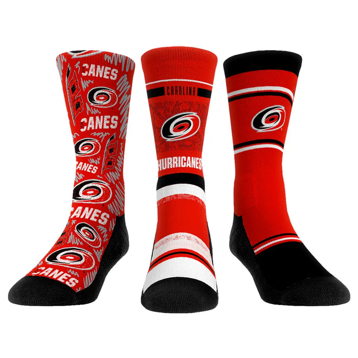 Carolina Hurricanes - 3-Pack by Rock 'Em Socks