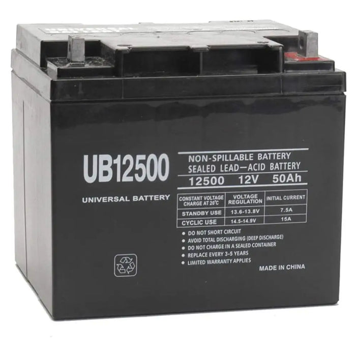 Cart Sealed Lead Acid Battery for Premium Power Universal 12V 50A AGM by Texas Depot