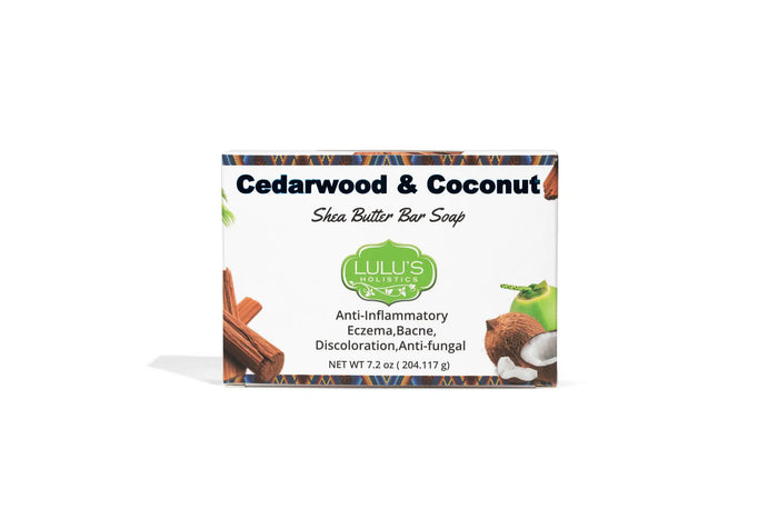 Cedarwood Coconut Shea Butter Bar Soap – Balancing Cleanse by Lulu’s Holistics