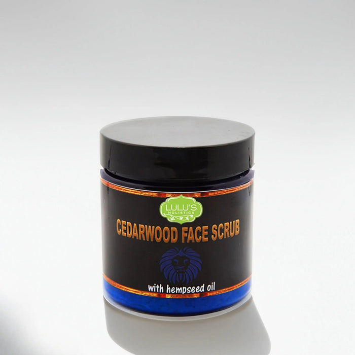 Cedarwood Face Scrub – Exfoliating Cleanser for Men by Lulu’s Holistics