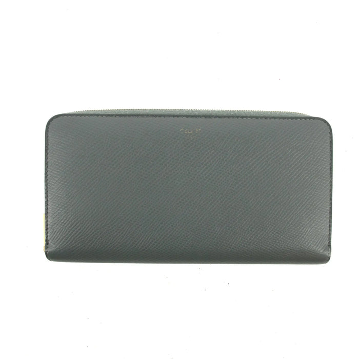 Celine Grey Leather Zippy Long Wallet #3821 by Bolt Boutique