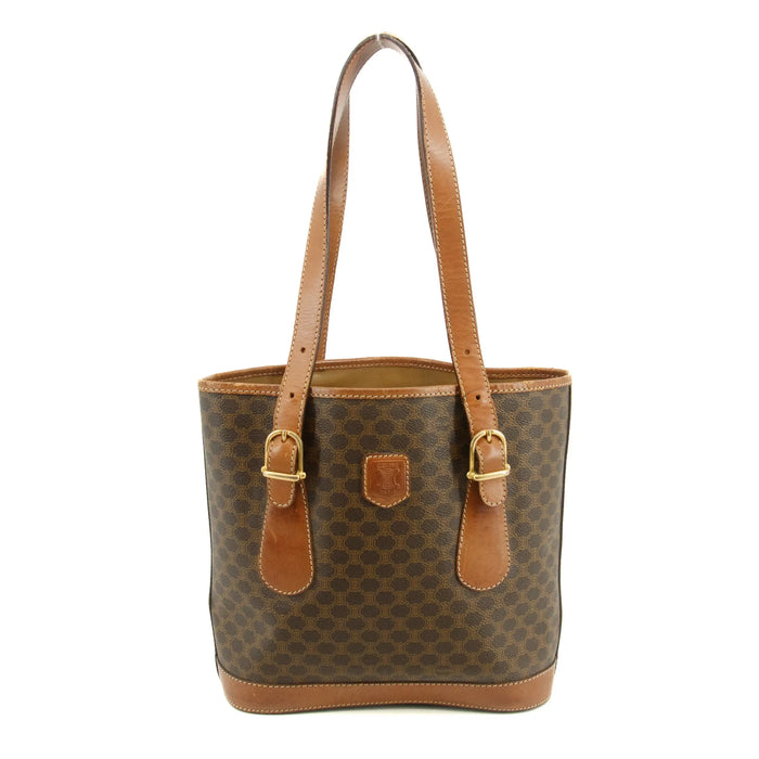 Celine Macadam Brown PVC x Leather Bucket Shoulder Bag #3566 by Bolt Boutique