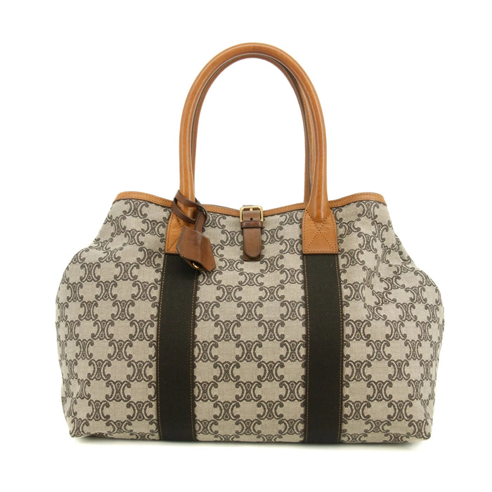 Celine Macadam Canvas x Leather Black Shoulder Bag #3570 by Bolt Boutique