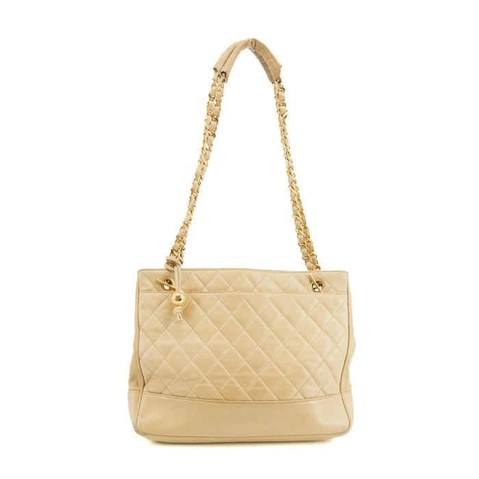 Chanel Beige Timeless Matelasse Lambskin Shoulder Bag #3303 by Bolt Boutique