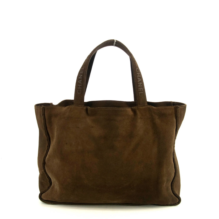 Chanel Brown Suede Handle Logo Tote Bag 4 Series #4752 by Bolt Boutique