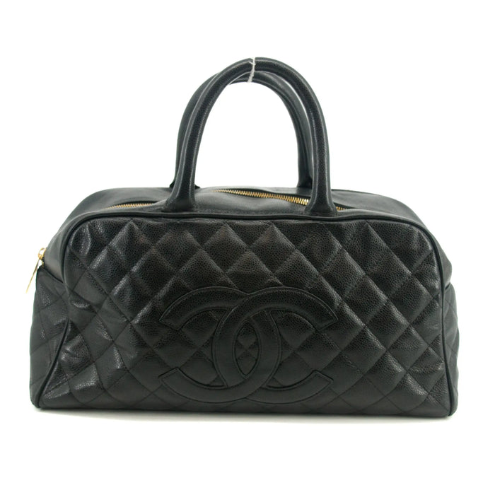 Chanel Caviar Skin Matlasse Caviar Skin Mini Boston Bag 10 Series #2677 by Bolt Boutique