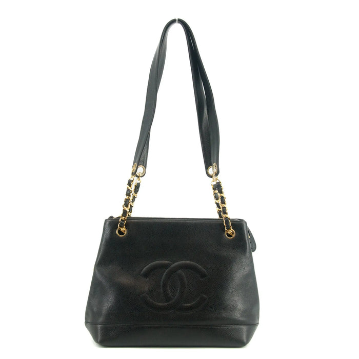 Chanel CC Caviar Skin Black Shoulder Bag 2 Series #2670 by Bolt Boutique