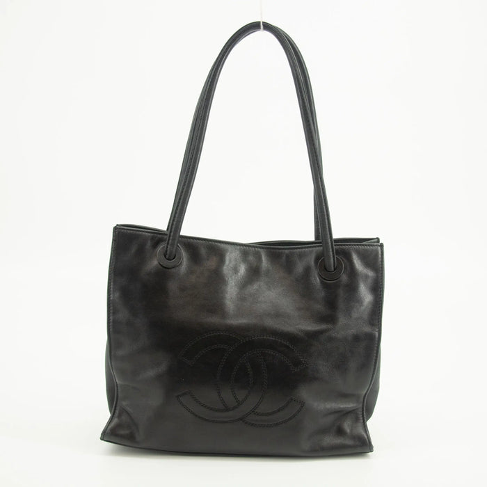 Chanel CC Lambskin Black Shopping Tote Bag #2569 by Bolt Boutique