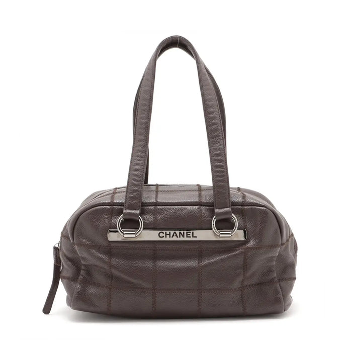 Chanel Chocolate Bar Caviar Skin Shoulder bag Brown Silver Metal Fittings 9420355 #2482 by Bolt Boutique