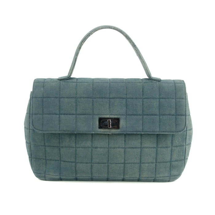 Chanel Denim Blue Chocolate Bar Single Flap Handbag #3627 by Bolt Boutique