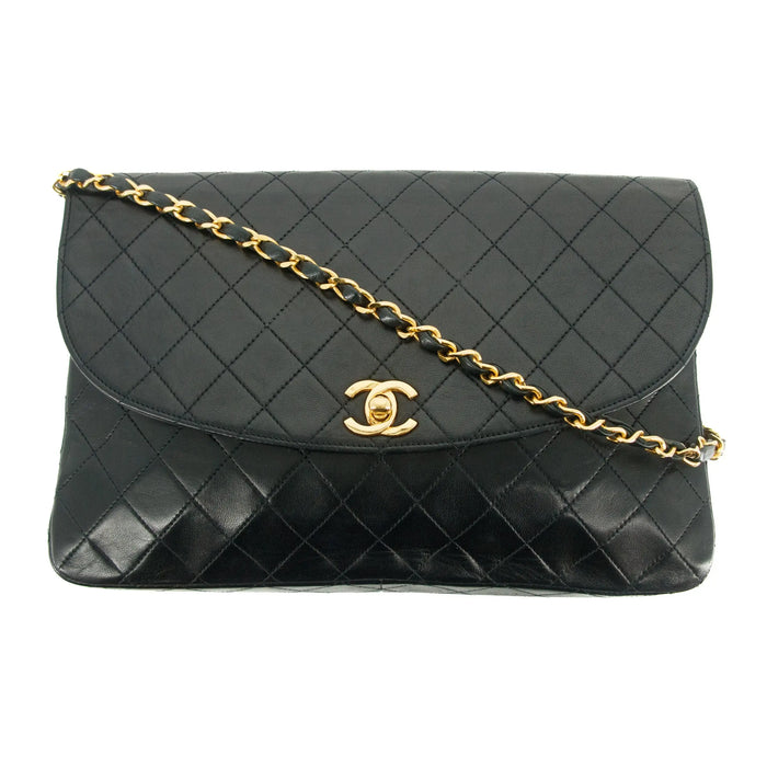 Chanel Matelasse Quilted Turnlock Lambskin Single Flap Shoulder Bag 0 Series #2718 by Bolt Boutique