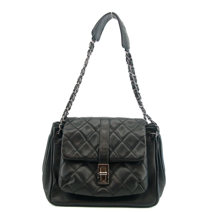 Chanel Matlasse Caviar Skin Black Quilted Shoulder Bag 10 Series - 2681 by Bolt Boutique